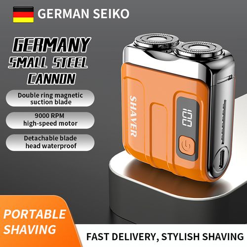 2025 New Mini Shaving Razor - Electrically-powered, ultra-clean, car-mounted, digital display, portable, travel-sized men's beard trimmer