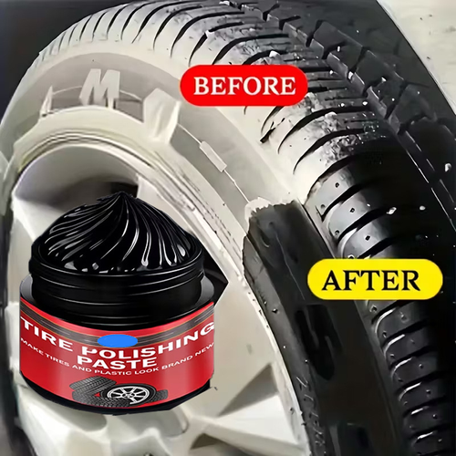 ✨ Car Tire & Plastic Trim Renewal Paste – Restores Shine, Prevents Cracking & Easy Application