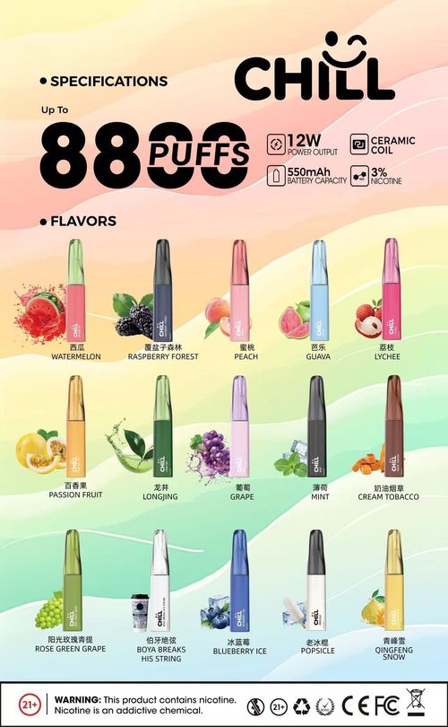 CHILL一次性8800口拋棄式 一次性電子煙 台灣現貨