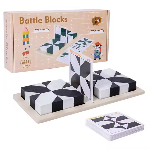 Crianças Educacional Criativo ABS Jigsaw Puzzle Hiding Block Puzzle Game Madeira Battle Puzzle Block para Crianças