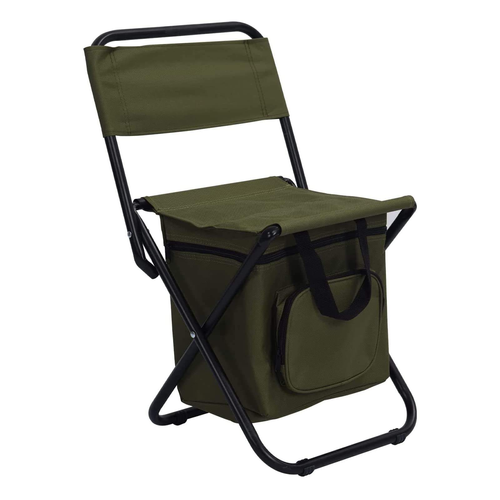 Cadeira de acampamento leve dobrável portátil para pesca, caminhadas e turismo com bolsa refrigerada