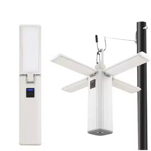 Multifuncional Recarregável Camping Lanterna Freefolding Painel Tent Emergência Caminhadas Lâmpada ABS Corpo LED Light Source