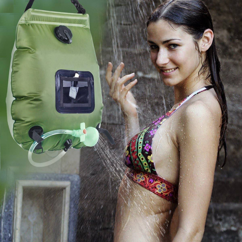 20L Outdoor Camping portátil Shower Bag Energia Solar Heat Gathering para armazenamento de água e uso sanitário