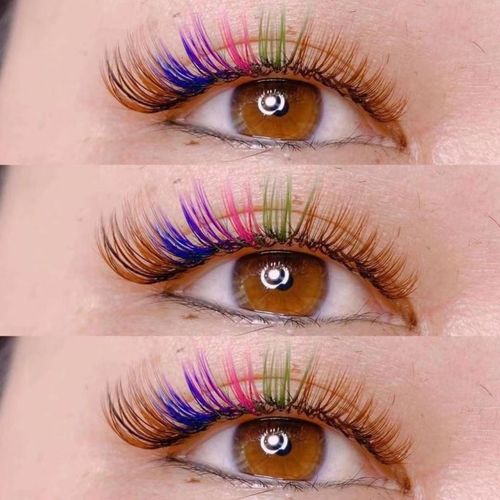 Custom Logo EyeLash Extensions Colored Loose Premade Fans Cashmere Light Weight Lash Extensions