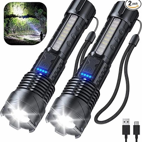 Super Bright Rechargeable Waterproof Flashlight for Camping Emergencies