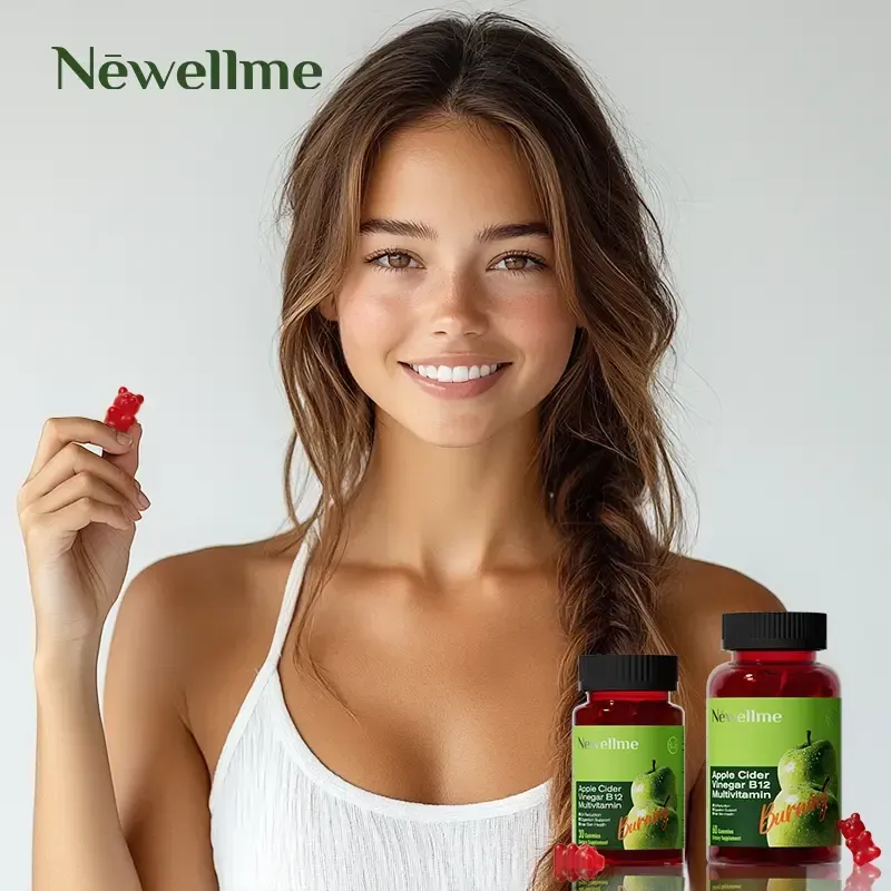 Apple Cider Vinegar Gummy VitaminsCount - Vitamin B12, Gelatin-Free, Gluten-Free, Vegan & Non-GMO,ACV Supplement | Apple Flavor Optimum Edible Dietary Fitness