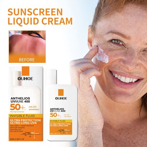 Wholesale Factory Physical Sunblock 50ml SPF 50 UVA UVB Oil Control Long Lasting Waterproof Moisturizing Sunscreen Cream