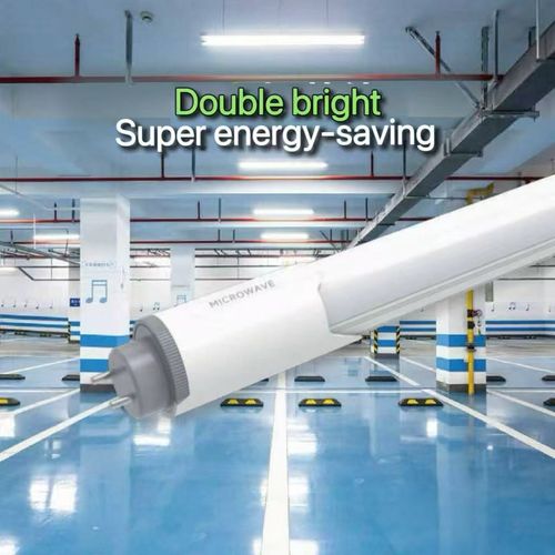 6W Parking Lot Lamp Microwave Radar Sensor Light CT8 Led Tube With Motion Sensor