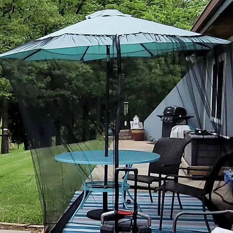Outdoor anti-mosquito mesh cover with zipper