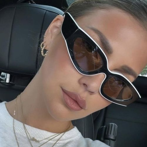 2025 Dropshipping Color Blocked Women Cool Design Sunglasses Oval UV400 Retro Cost Effective Sun Glasses with Metal Hinge