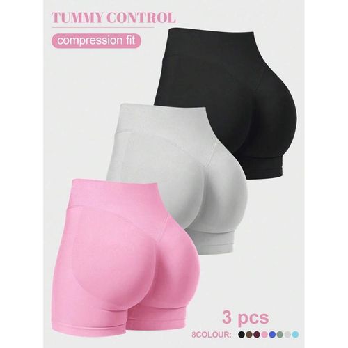 Dynamic Shorts Custom Logo 4.5' Seamless Scrunch Bum Yoga Short Ribbed High Waist Gym Short High Stretch Workout Biker Shorts