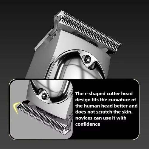 Profressional Silver Stainless Steel Electric Hairdresser Shaving Head Pusher