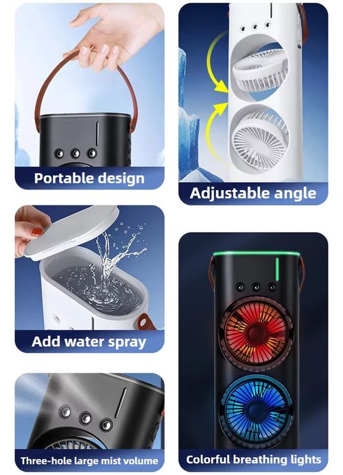2 in 1 Dual Spray Air Conditioner Fan