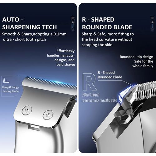 Profressional Silver Stainless Steel Electric Hairdresser Shaving Head Pusher