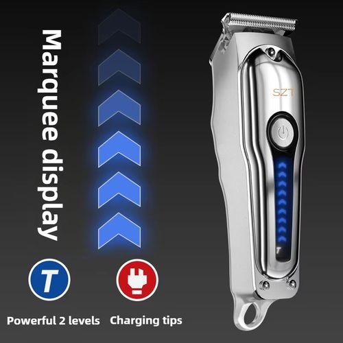 Profressional Silver Stainless Steel Electric Hairdresser Shaving Head Pusher