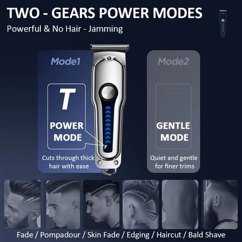 Profressional Silver Stainless Steel Electric Hairdresser Shaving Head Pusher