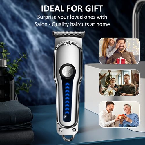 Profressional Silver Stainless Steel Electric Hairdresser Shaving Head Pusher
