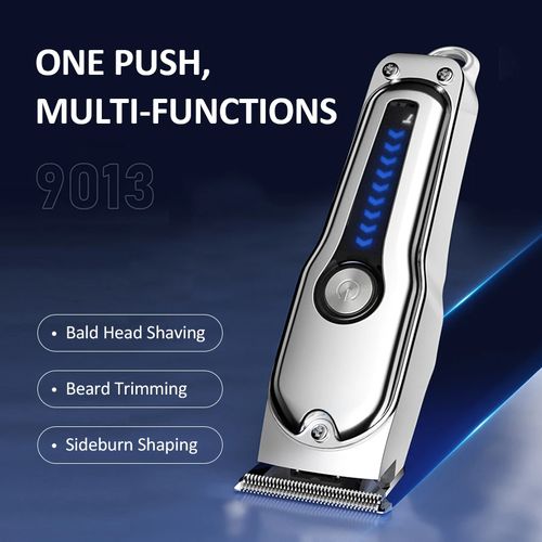 Profressional Silver Stainless Steel Electric Hairdresser Shaving Head Pusher