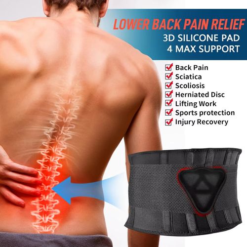 Massage Healing Waist Support Belt Adjustable Back Brace for Back Pain