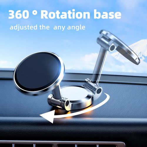Magnetic Phone Holder, Dual-Sided Electronic Vacuum and Magnetic Adsorption, Adjustable and Foldable