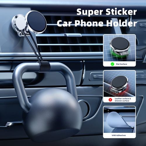 Magnetic Phone Holder, Dual-Sided Electronic Vacuum and Magnetic Adsorption, Adjustable and Foldable