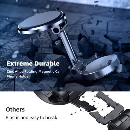 Magnetic Phone Holder, Dual-Sided Electronic Vacuum and Magnetic Adsorption, Adjustable and Foldable