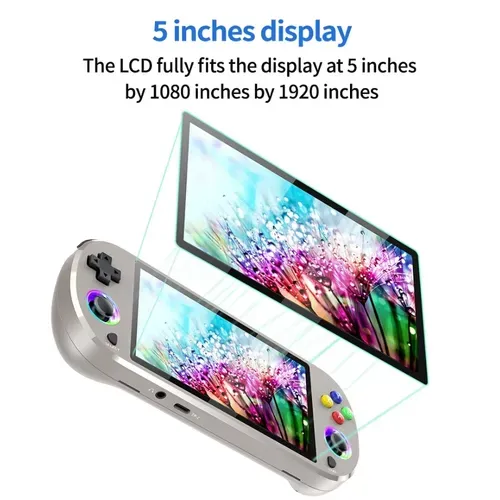 2025 New Double Handheld Game Console M22 P Handheld Game Console 5.0 Inch Screen 1920*1080 IPS Display Support LINUX System Portable