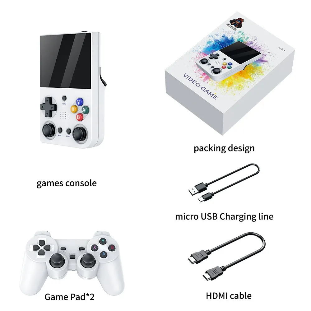 M21 Mini 64Gb Wireless Video 3.5 Inch Open Source Linux System Portable Wireless Retro Handheld Game Console