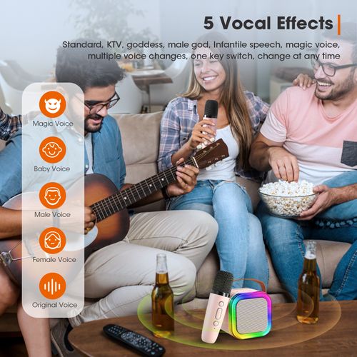 🎵Mini Karaoke Machine for Kids with Wireless Microphones