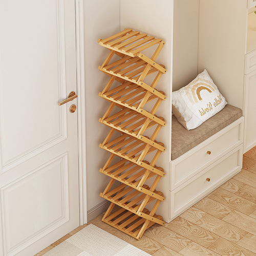 Foldable Narrow Shoe Rack - No - Install, Multi - Tier Storage for Entryway & Dorm