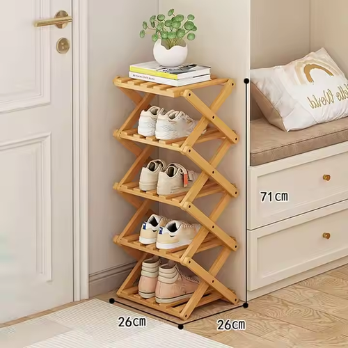Foldable Narrow Shoe Rack - No - Install, Multi - Tier Storage for Entryway & Dorm