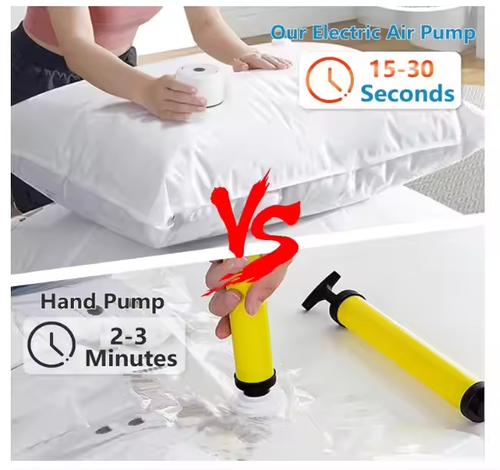 Clear Vacuum Compression Storage Bags - Thick, Explosion - Proof for Clothes & Bedding