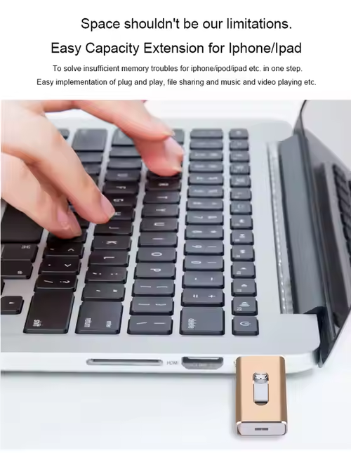 128GB Multi - Device OTG U Disk - 4 - in - 1 for iPhone & Computer Connectivity