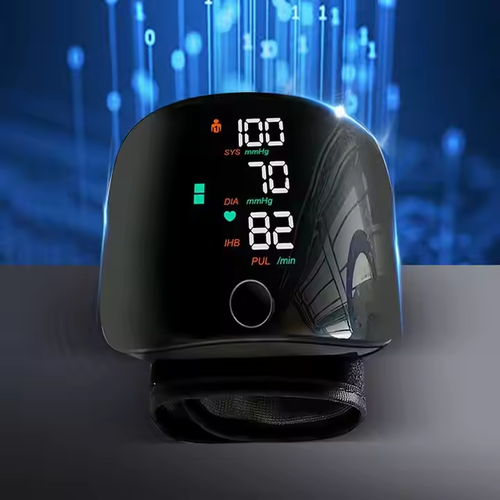 LCD Screen Wrist Blood Pressure Monitor - Rechargeable, Digital Tensiometre