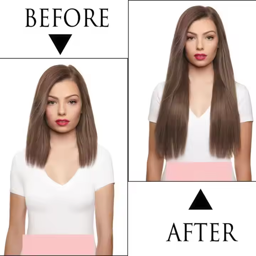 Matte Finish 5 - Clip Hair Extensions - Instant Volumizer & Length for Women - Girls