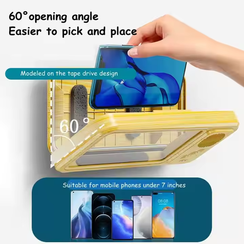 Waterproof Bluetooth Speaker Phone Holder - Shower & TV Viewing, Touch - Screen Compatible