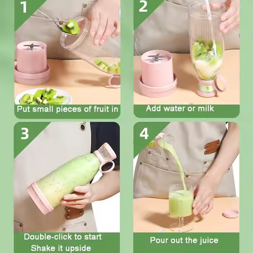 600ml Mini Electric Juicer Blender, Ideal for Juices & Shakes