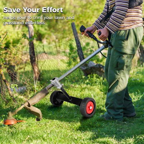 Universal Grass Trimmer Auxiliary Wheel - Fits Gasoline, Electric & More Mower Types