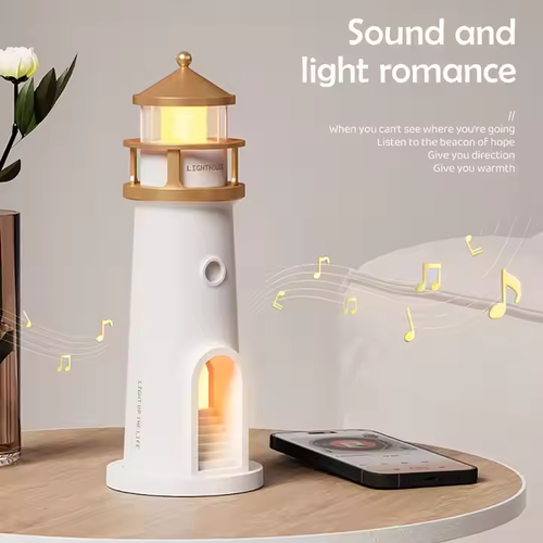 Remote - Operated Rechargeable Moonlight Tower Lamp - LED Projection for Bedroom