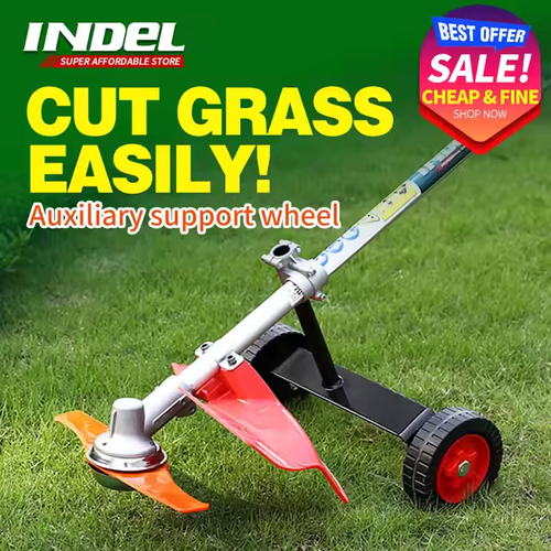 Universal Grass Trimmer Auxiliary Wheel - Fits Gasoline, Electric & More Mower Types