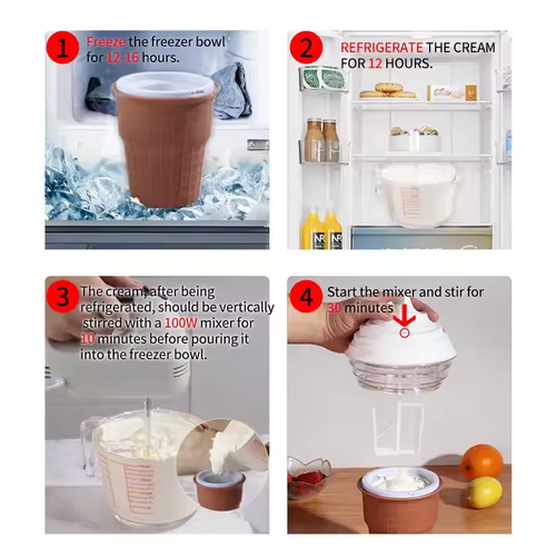 Mini DIY Ice Cream Maker - Home Creative Automatic Yogurt & Ice Cream Machine