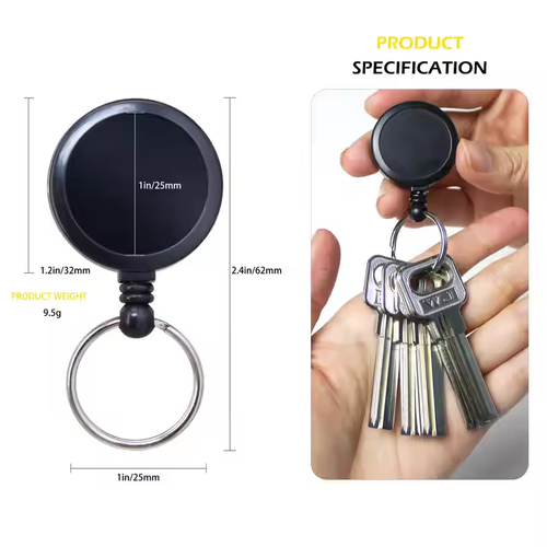 Retractable Keychain & Phone Anti - Loss Device - ID Badge Clip
