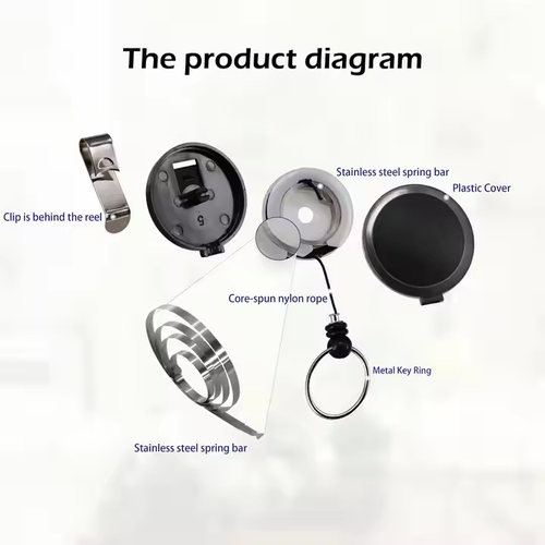 Retractable Keychain & Phone Anti - Loss Device - ID Badge Clip