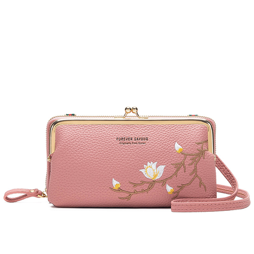 Slim Long Wallet Phone Bag for Women - Large-Capacity, Unique Crossbody with Zipper