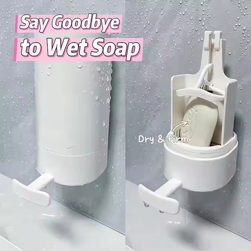 Wall - Mounted Soap Grinder Dispenser - Waterproof Container, 3 - Speed Adjustment, Reduce Waste