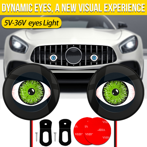 Devil Eye LED Headlights - Multi - Mode Blinking Lights for Cars & Motorcycles, Universal Fit