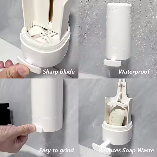 Wall - Mounted Soap Grinder Dispenser - Waterproof Container, 3 - Speed Adjustment, Reduce Waste