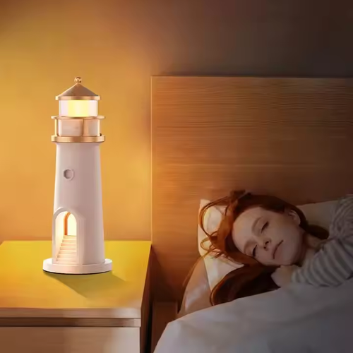 Remote - Operated Rechargeable Moonlight Tower Lamp - LED Projection for Bedroom
