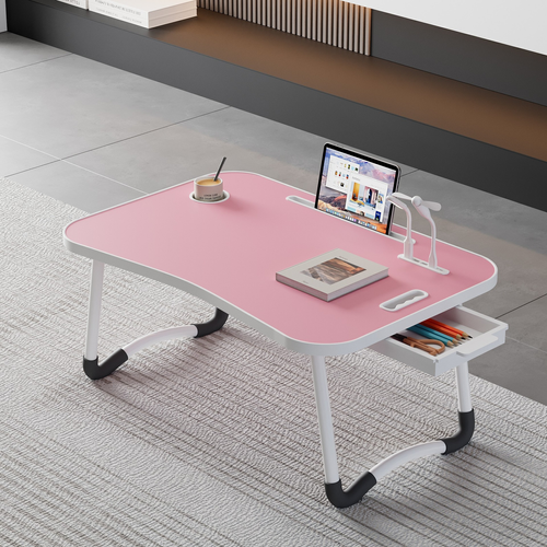 Multifunctional Portable Desk - Foldable, for Bed-Sofa Use, Laptop Stand & Drawer