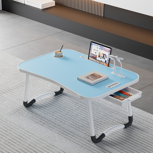 Multifunctional Portable Desk - Foldable, for Bed-Sofa Use, Laptop Stand & Drawer